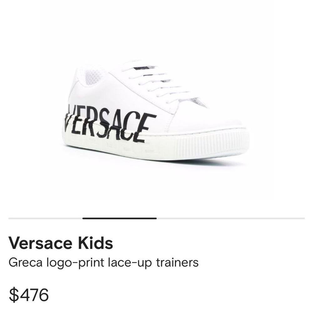 Versace Kids Greca logo print trainer shoes